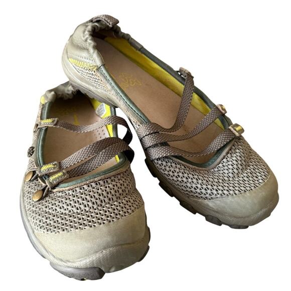 Salomon Green & Gray Contagrip Mary Jane Hiking Walking Trail Shoes-US 8.5 UK 7 - Picture 1 of 8